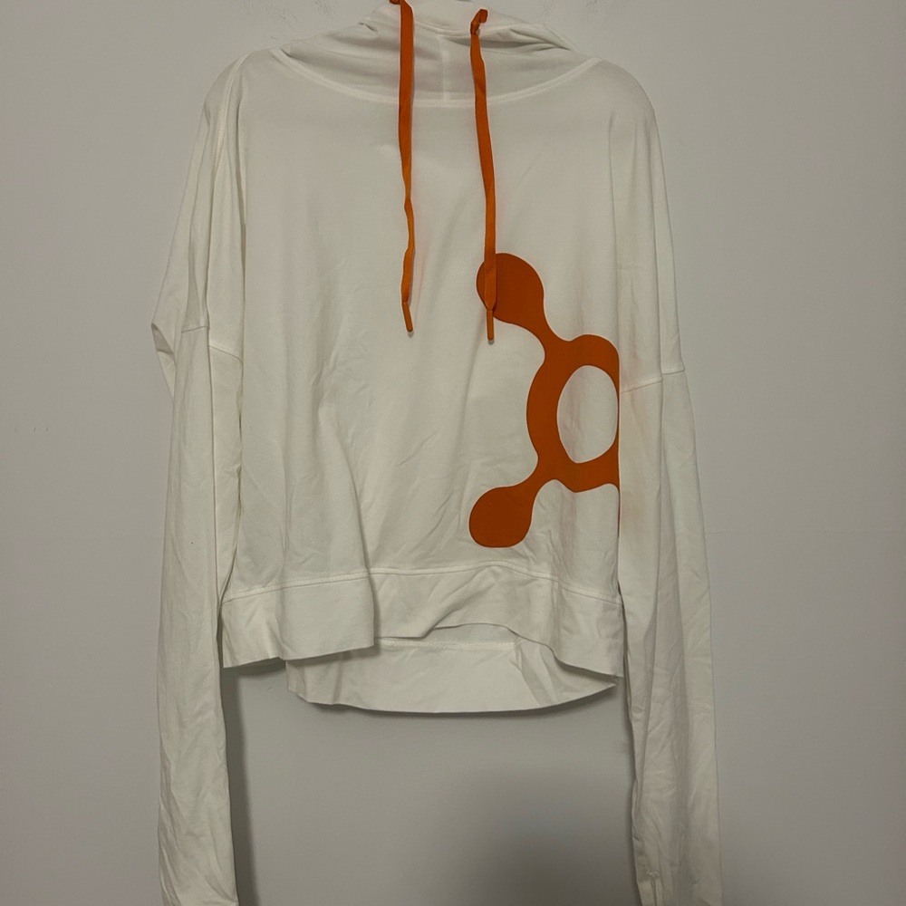 Orangetheory White Hoodie with Orange Splat